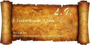 Lindenbaum Ilma névjegykártya